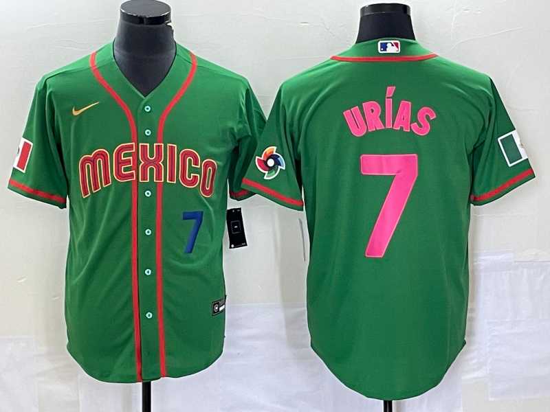 Men's Mexico Baseball #7 Julio Urias Number 2023 Green World Classic Stitched Jersey11,We sell and wholesale Men's Mexico Baseball #7 Julio Urias Number 2023 Green World Classic Stitched Jersey11 on line form chian!